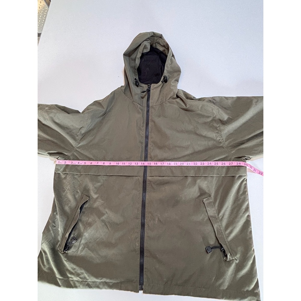 Catalina Outerwear Olive Green Full Zip Hooded Windbreaker Jacket Mens XL - Picture 3 of 6